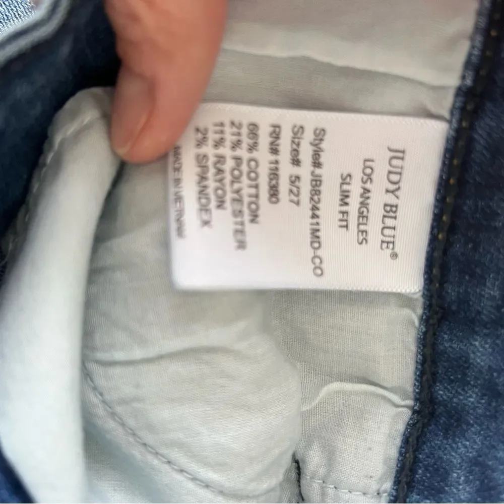 Judy Blue Medium Wash Slim Fit Jeans - Picture 7 of 9